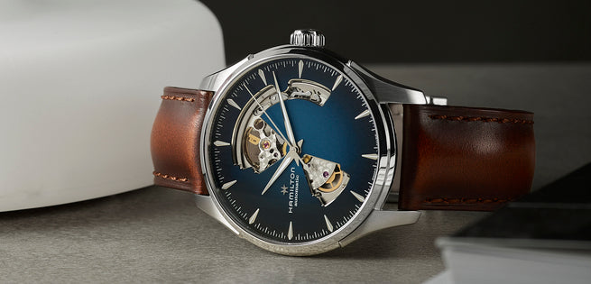 HAMILTON JAZZ MASTER OPEN HEART 40mm 自動巻 Hamilton Jazzmaster Open Heart Auto Burgundy Dial Stainless Steel