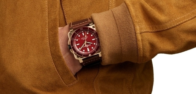 EN:VIENTAL×Bennu 椿　チタンブレスレット　ライリベ Bell&Ross BR03-92 Diver Black & Green Bronze at Cellini Jewelers