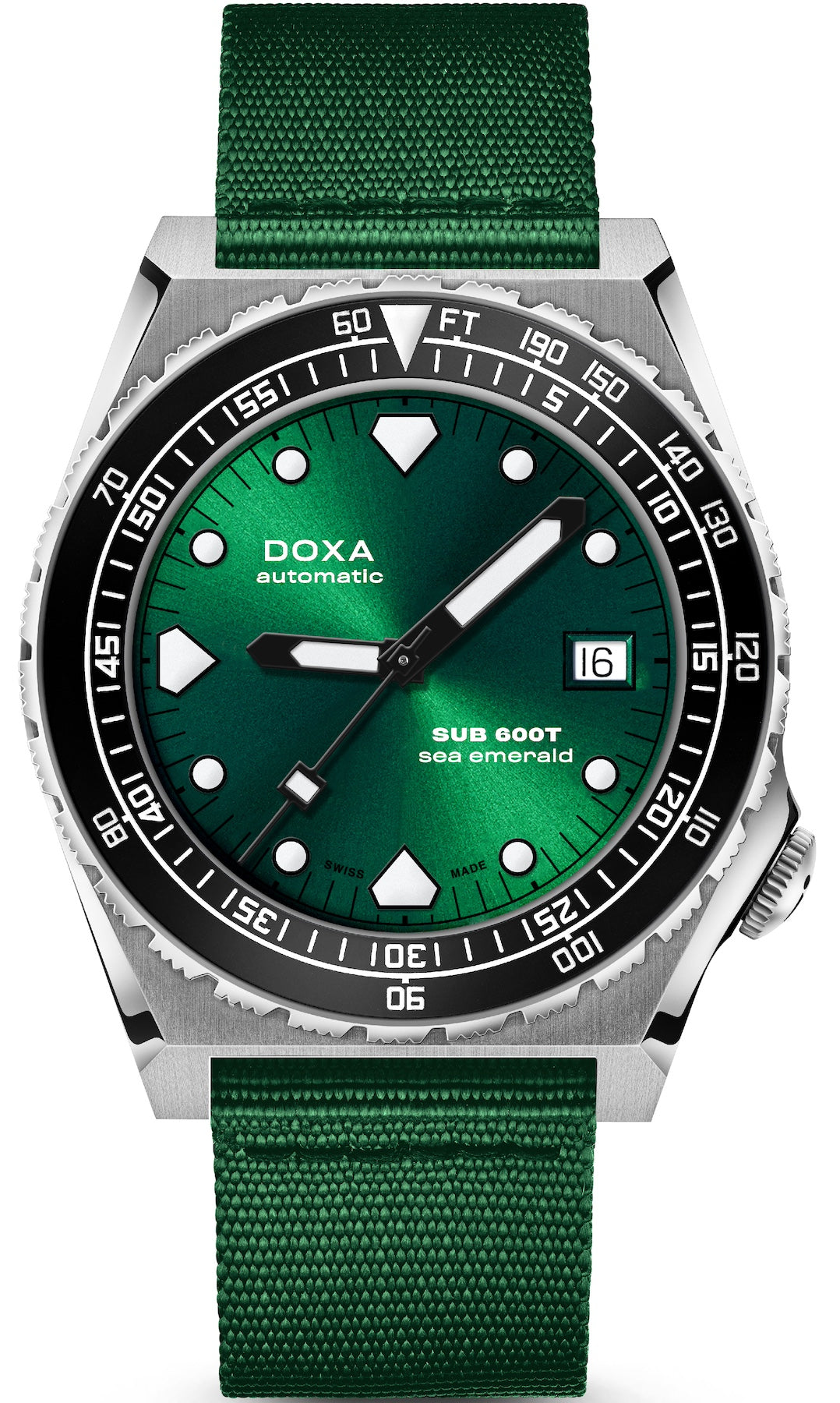 Doxa SUB 600T Sea Emerald Ceramic Nato Watch W