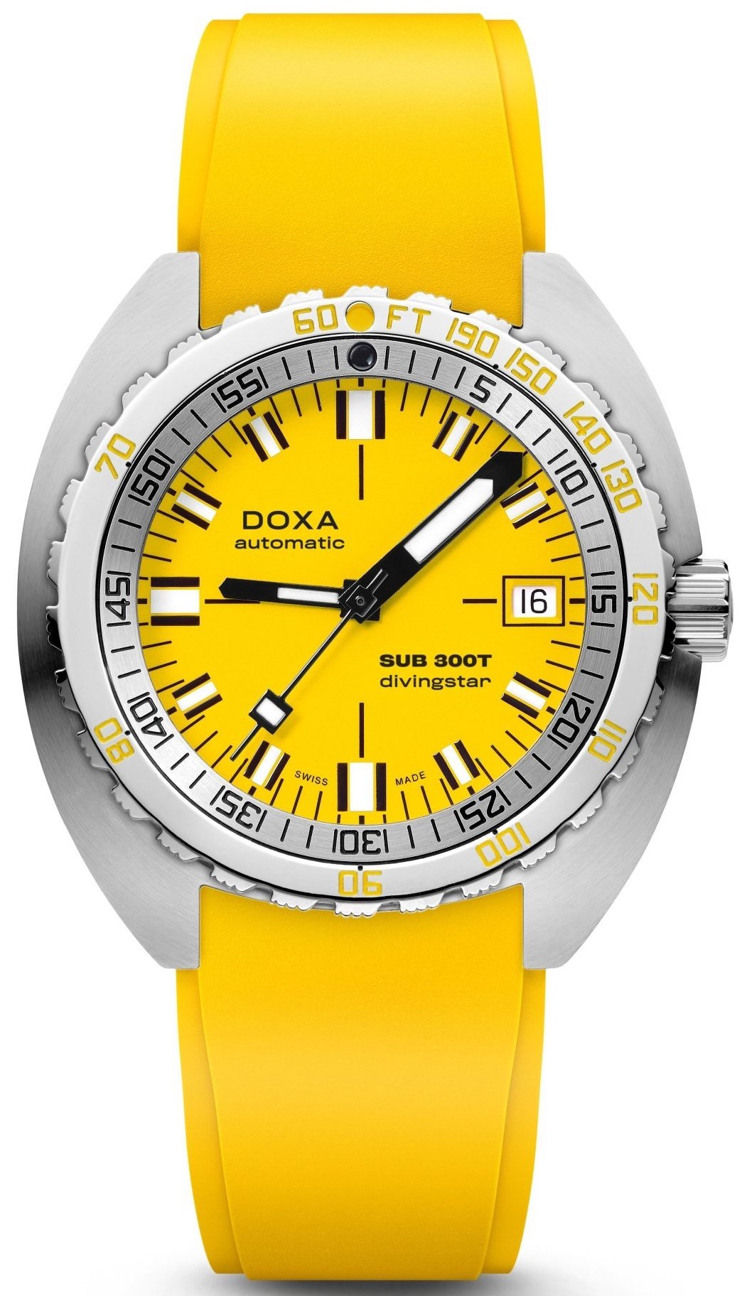 Doxa Sub 300T Divingstar Rubber Watch W Hamond