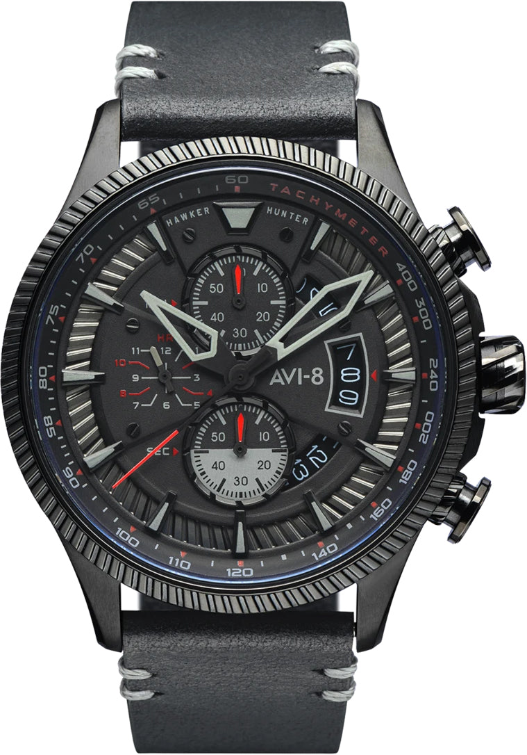 AVI-8 Watch Hawker Hunter Avon Chronograph Stealth Black AV-4064-05 | W  Hamond Luxury Watches