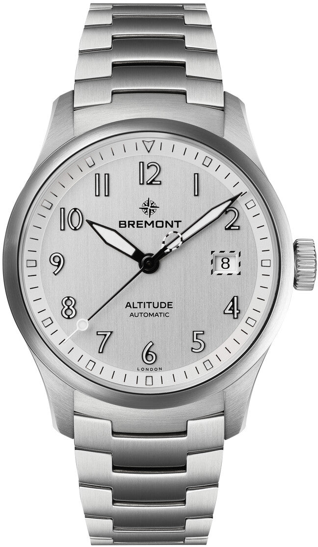 Bremont Altitude 39 Date Silver Bracelet Watch ALT39-DT-SS-SI-B
