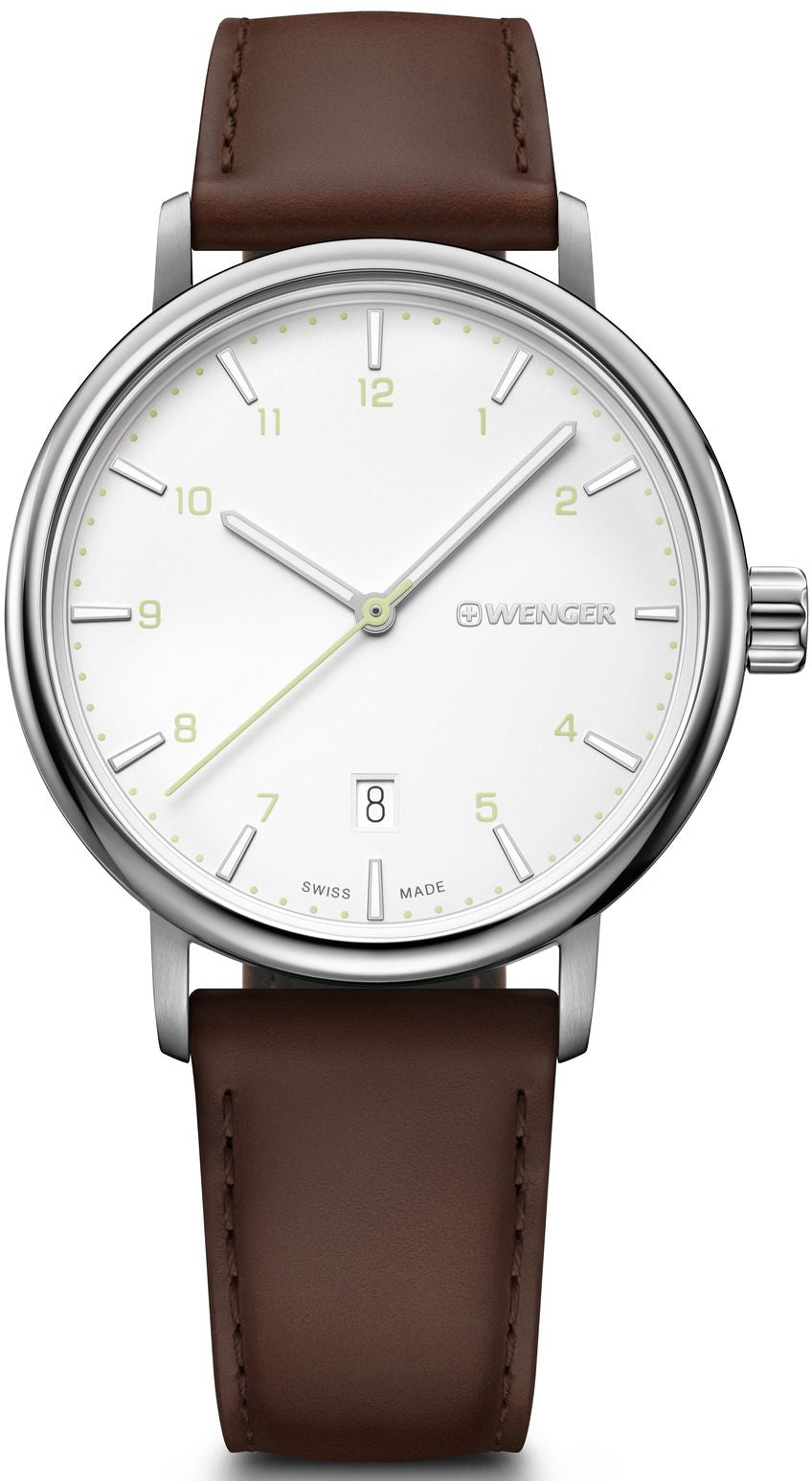 Wenger Urban Classic Watch Black Dial, Brown Nylon Strap並行輸入 WENGER URBAN CLASSIC 01.1743.124 | Starting at 207,00 £ | IRISIMO