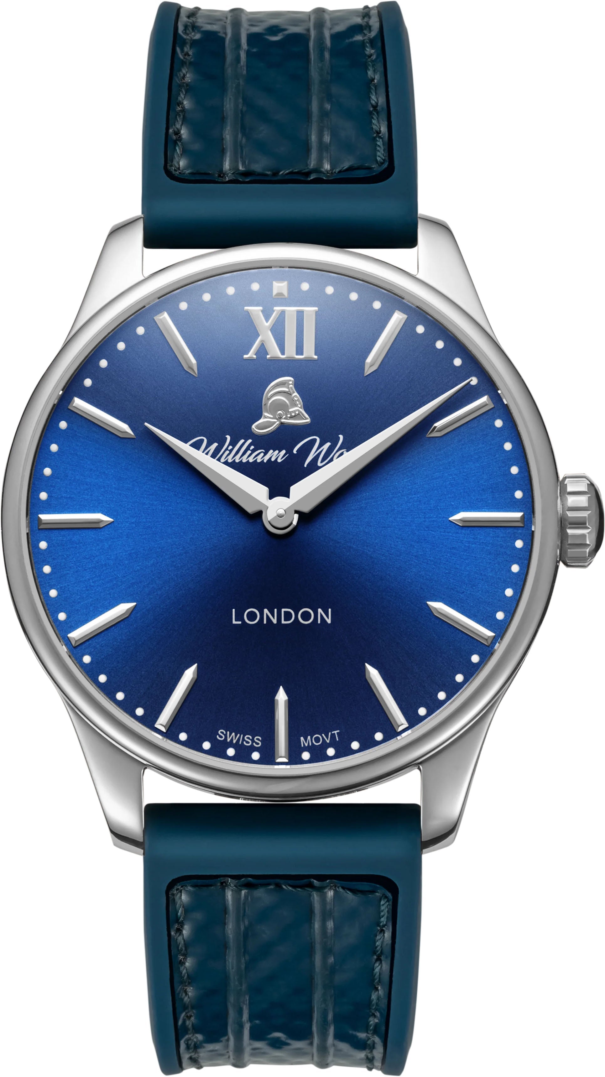 William Wood Chivalrous Midnight Blue Blue Fire Hose Watch Midnight Blue  Blue Fire Hose