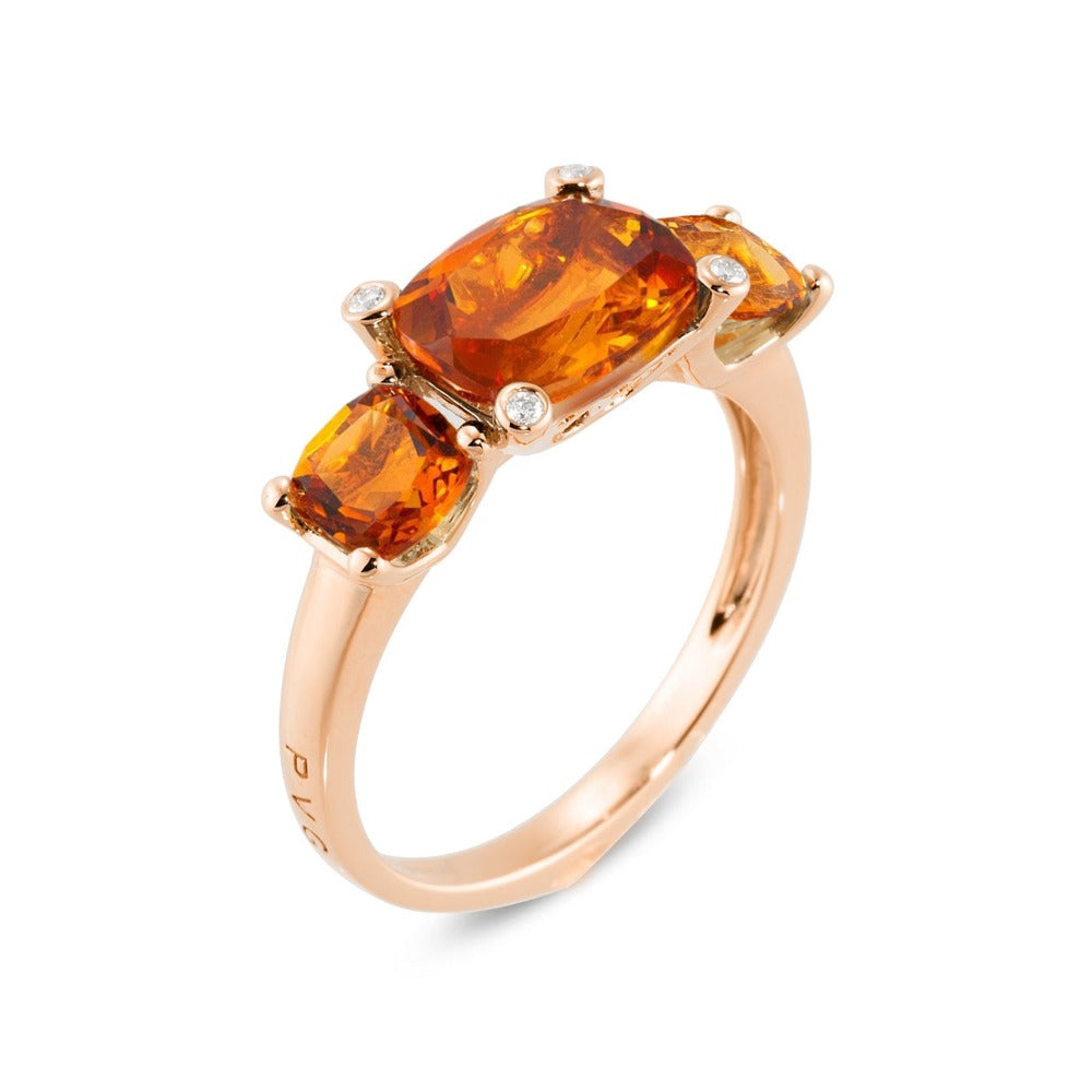 Ponte Vecchio Iris 18ct Yellow Gold 3.66ct Citrine Diamond Ring 