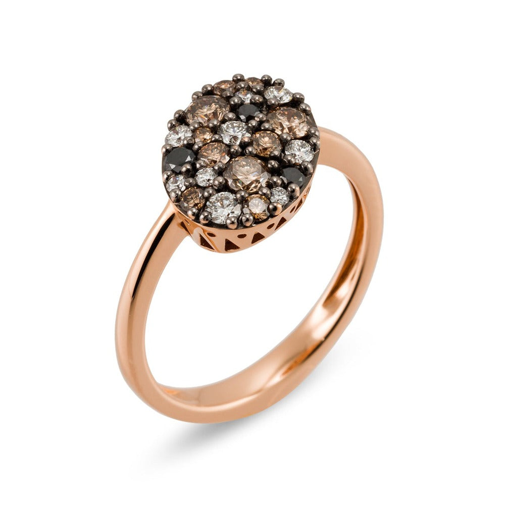 Ponte Vecchio Pitti 18ct Rose Gold 0.77ct Coloured Diamond Oval 