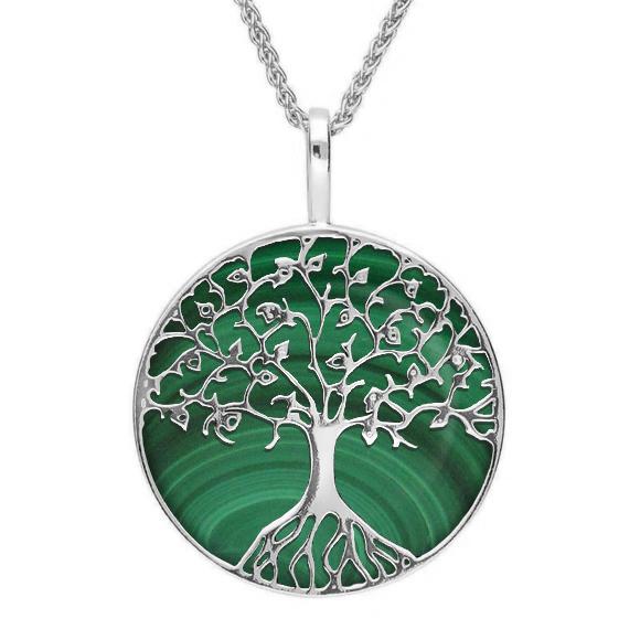 Sterling silver store malachite pendant