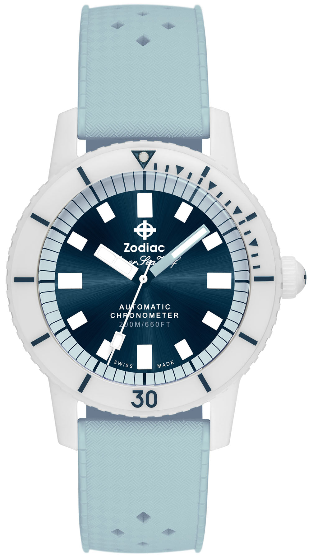 Zodiac Watch Super Sea Wolf Ceramic Blue D ZO9590 W Hamond