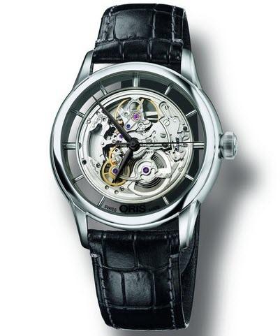 Oris Watch Artelier Translucent Skeleton Crocodile 01 734 7684