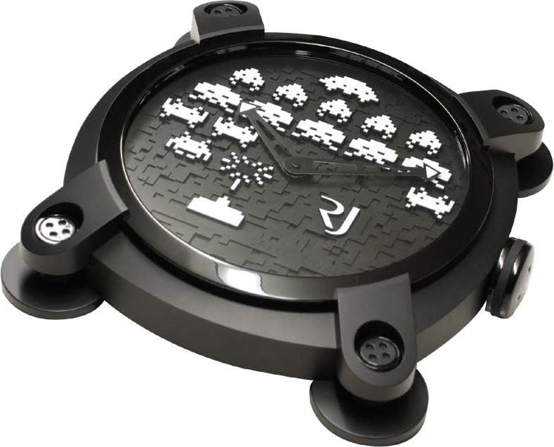 RJ Watches Wall Clock Moon Invader Space Invaders X.POS.029 | W