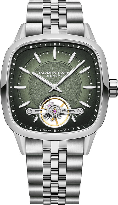 Raymond Weil Watch Freelancer Calibre RW1212 Green Bracelet 2790