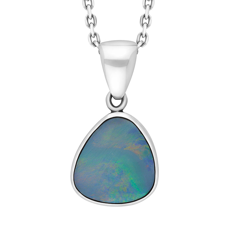 Opal Doublet Necklace/ Sterling Silver Doublet Opal Necklace/ Sterling Silver Opal Doublet newest Pendant