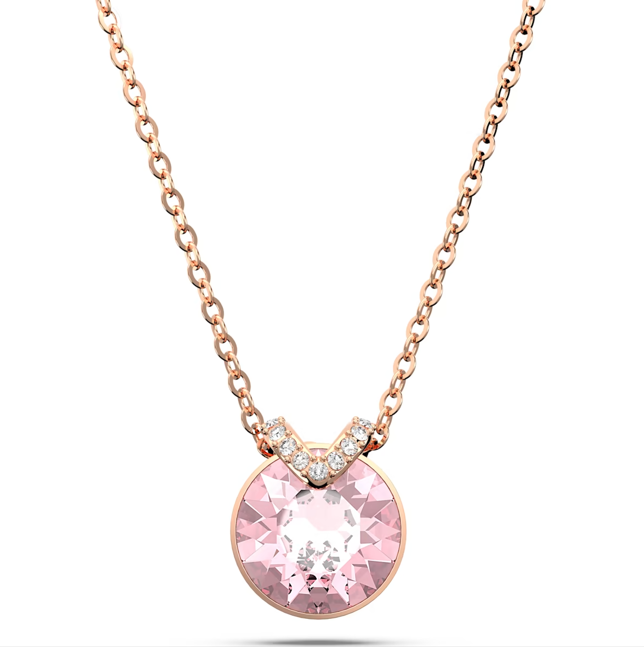 Swarovski crystal cheap necklace rose gold