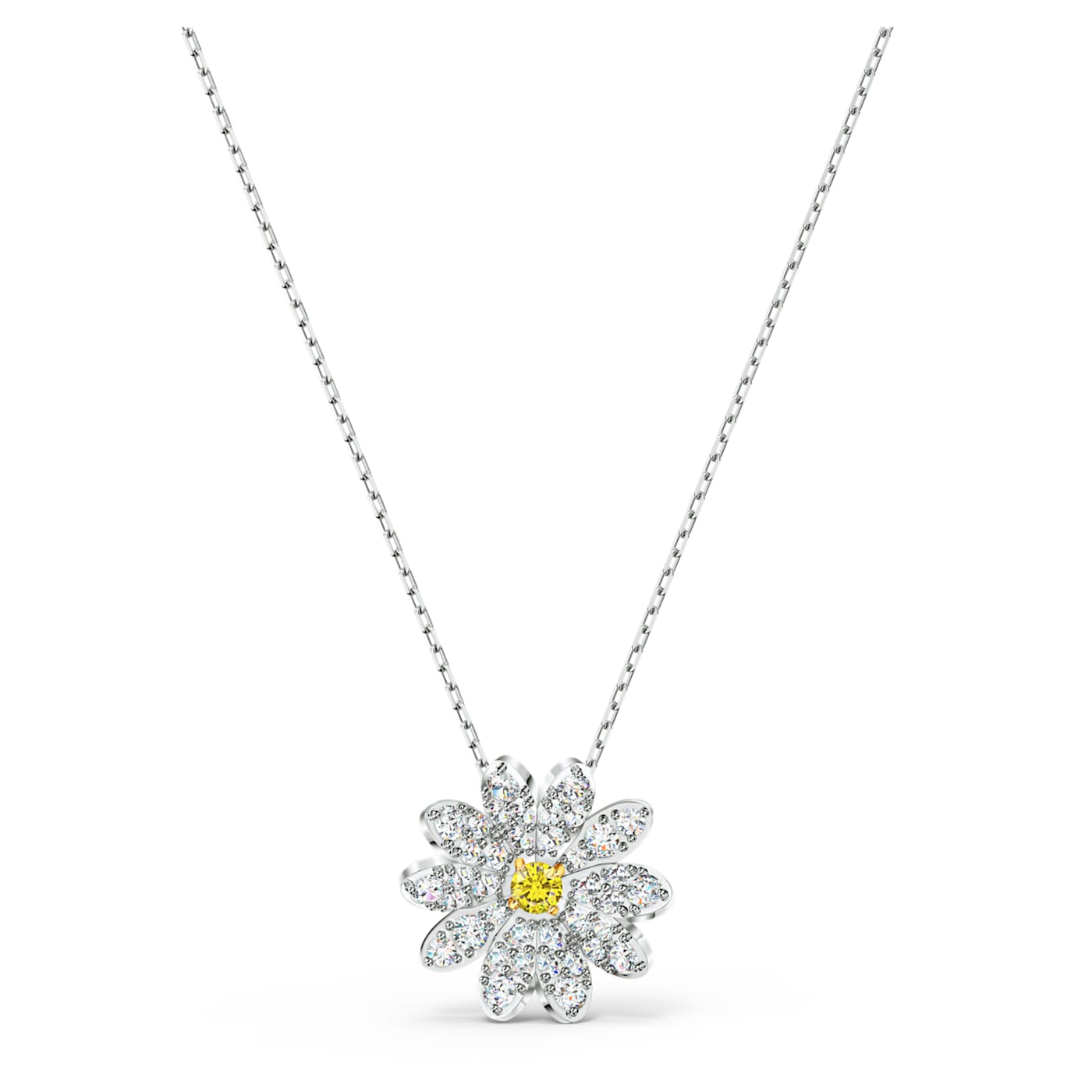 SWAROVSKI Rhodium Eternal Flower high quality Daisy Bracelet Earring Necklace Set New