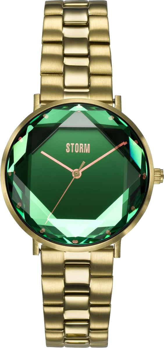 Storm Elexi Gold Lazer Green Watch 47504/GD/GR W Hamond Luxury