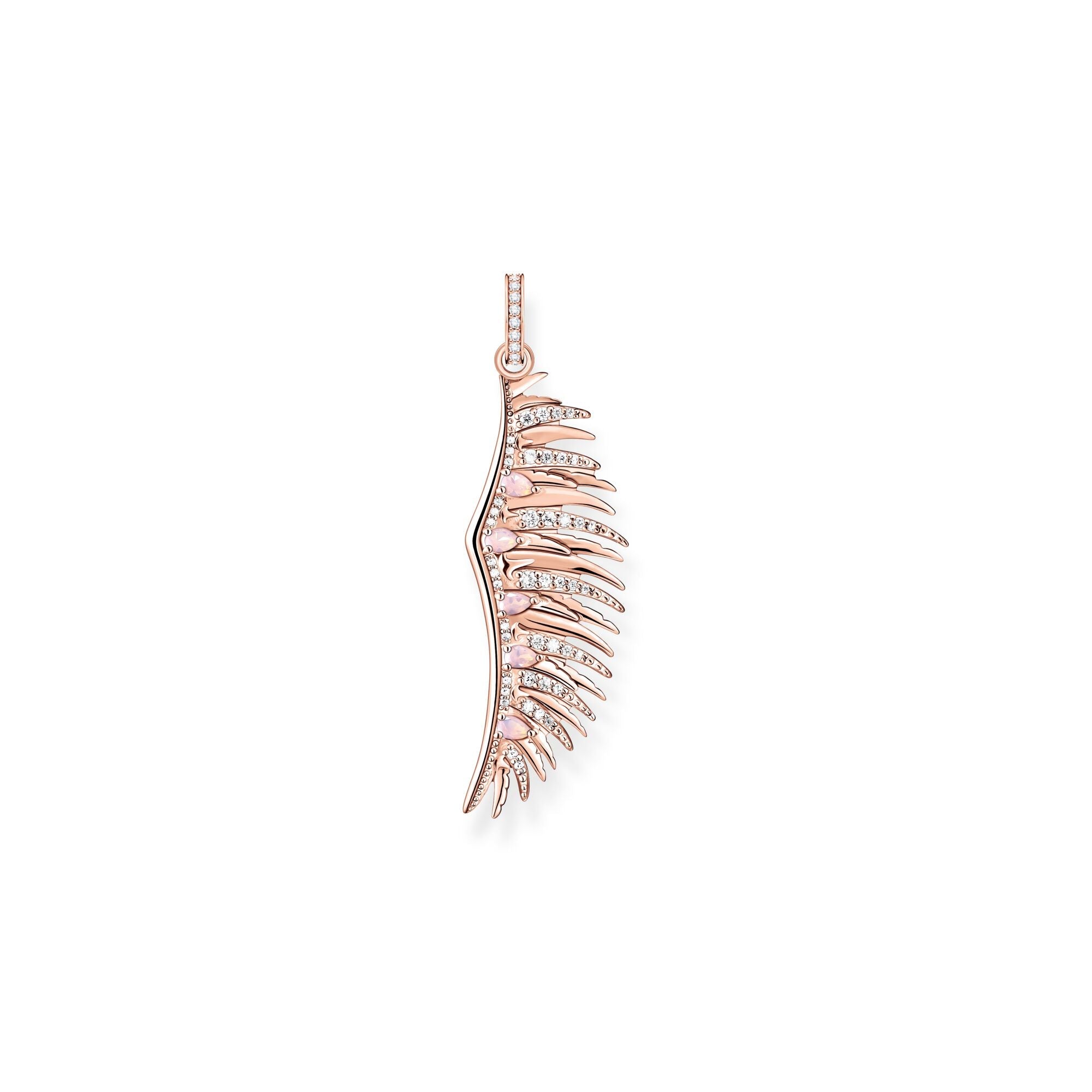 Thomas Sabo Rose Gold Plated Sterling Silver Phoenix Wing Pink