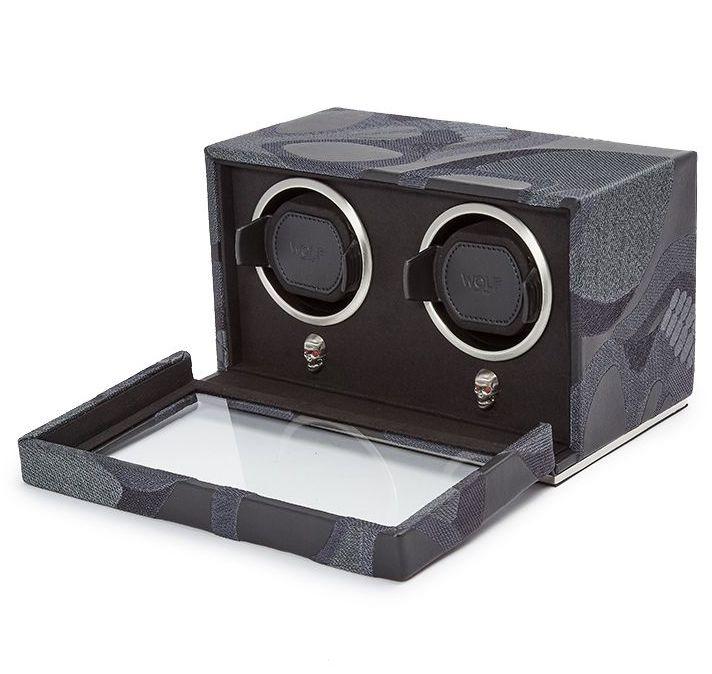 WOLF Watch Winder Cub Memento Mori Double Black 493202 W Hamond