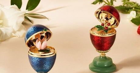 Fabergé in Bloom: The Wild Strawberry & Water Lily Egg Objets