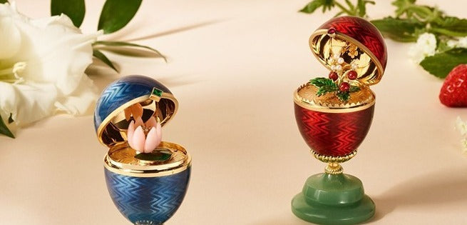 Fabergé in Bloom: The Wild Strawberry & Water Lily Egg Objets