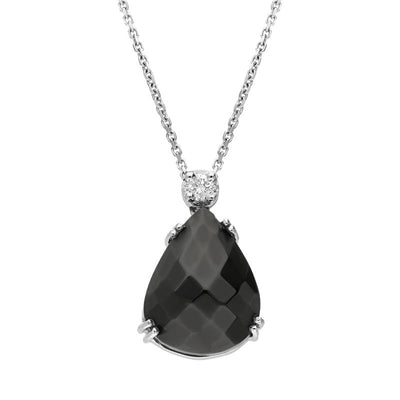 Featured White Gold Whitby Jet Diamond Necklaces image