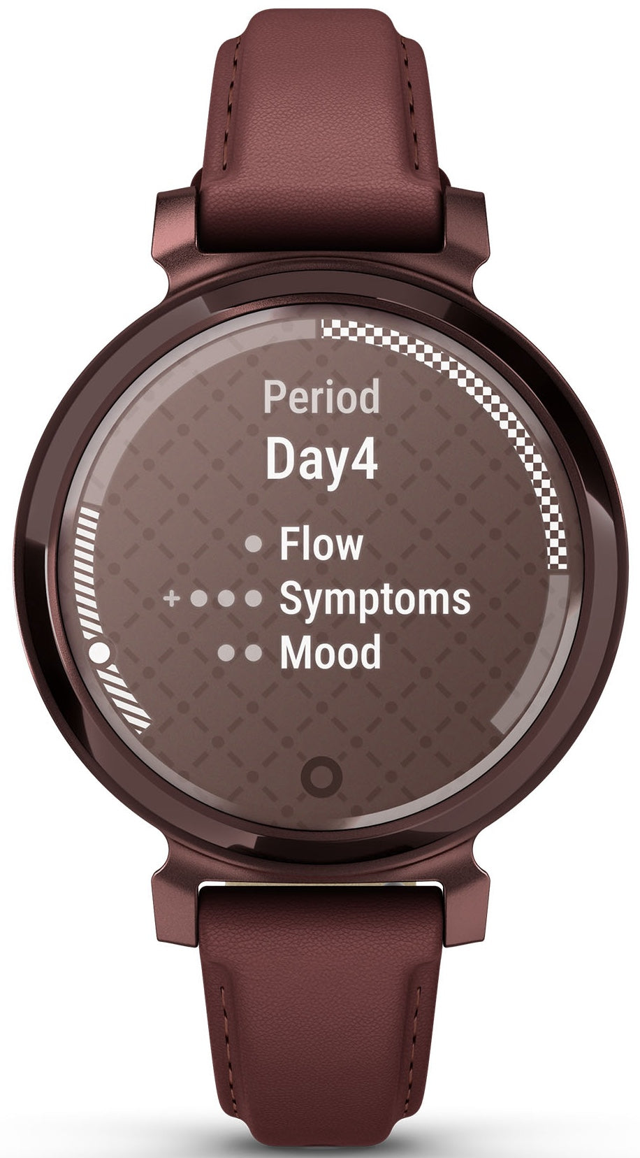 Garmin Lily 2 Classic Dark Bronze & Mulberry Leather Watch 010