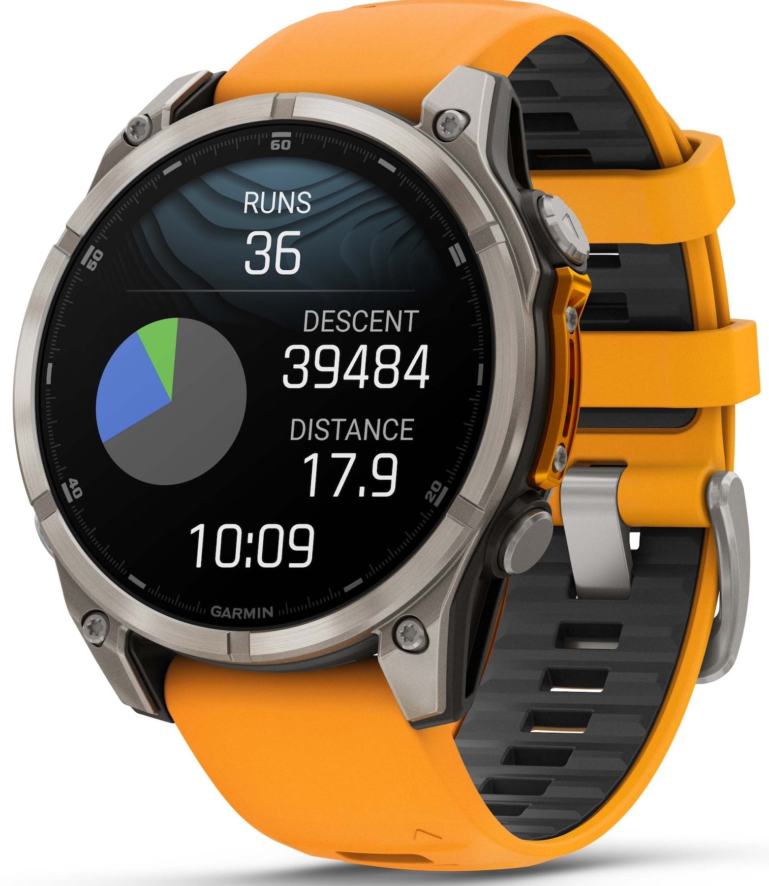 Garmin Fenix 8 47mm Sapphire AMOLED Titanium Spark Orange Graphite