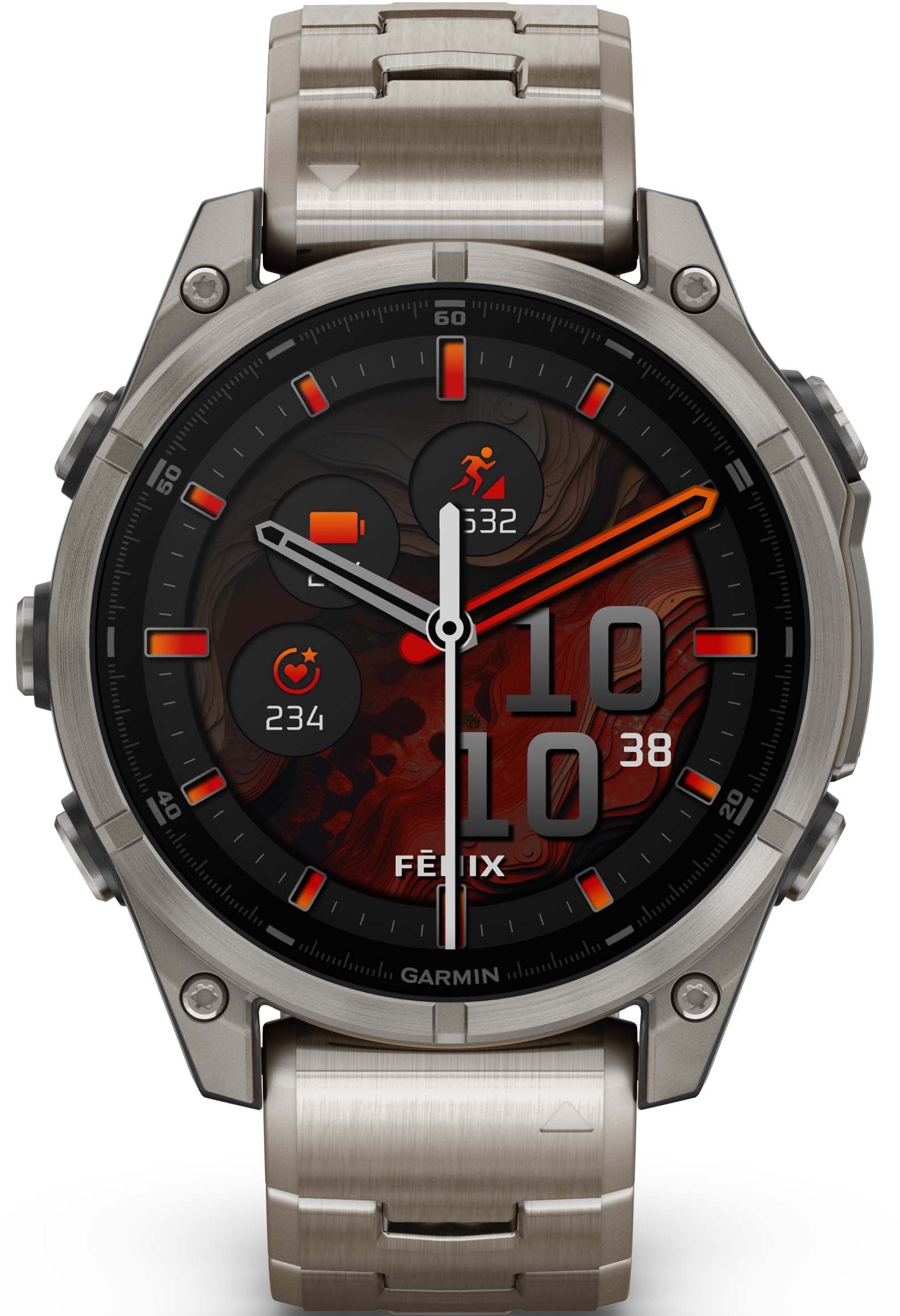 Garmin Fenix 8 47mm Sapphire AMOLED Titanium Bracelet Watch 010