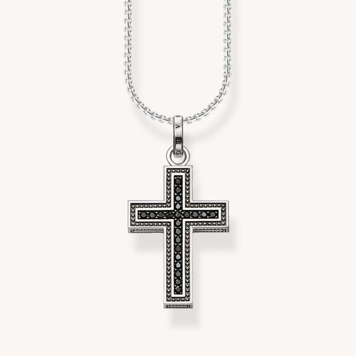 Thomas Sabo Black Cubic Zirconia Cross Pendant W Hamond Fine