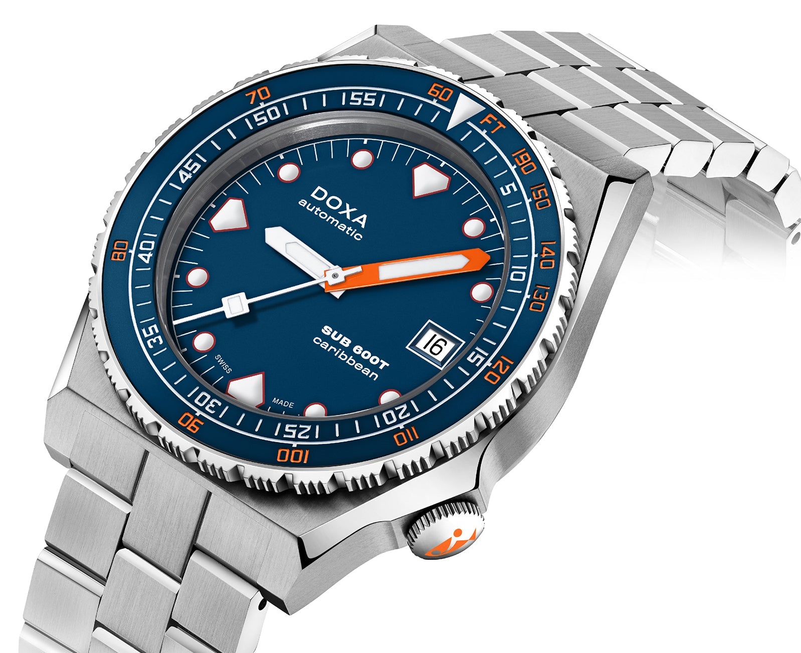 Doxa SUB 600T Caribbean Bracelet Watch W Hamond