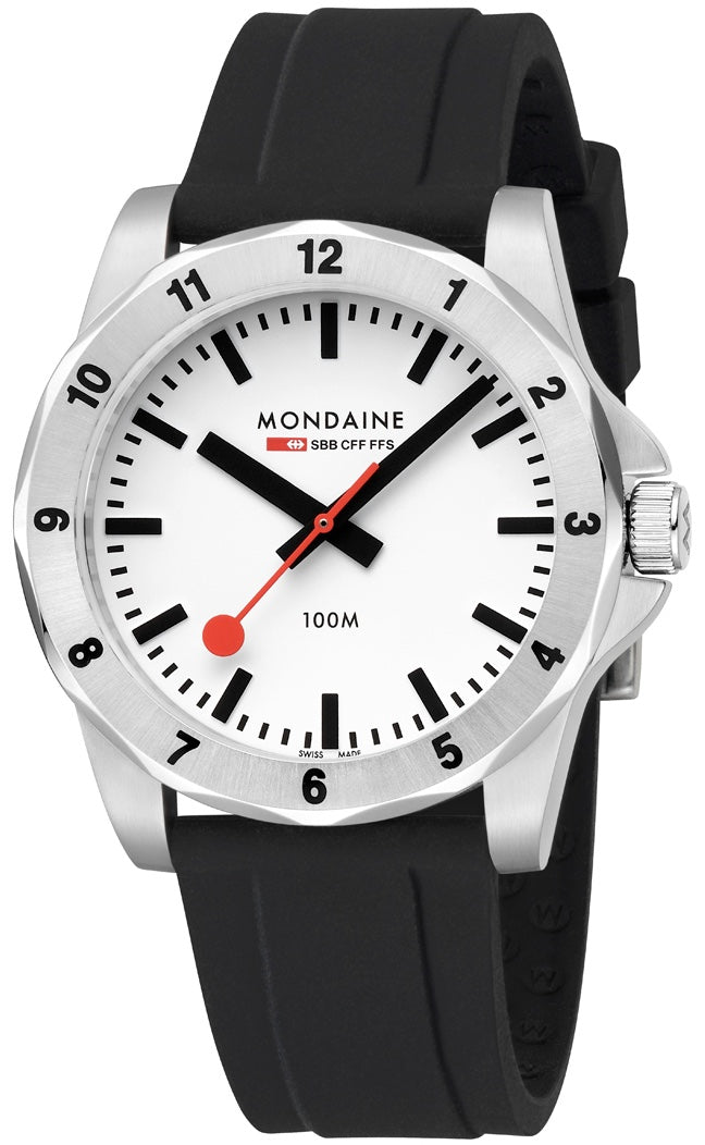 Mondaine Numeri White Watch MSN.4211B.RB | W Hamond Luxury Watches