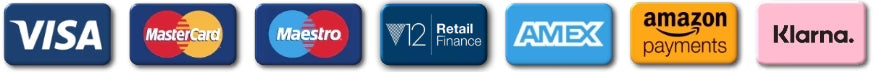 Available Payment Methods including: Visa, Mastercard, Maestro, V12 Finance, Amex, PayPal, Amazon Payments, Klarna