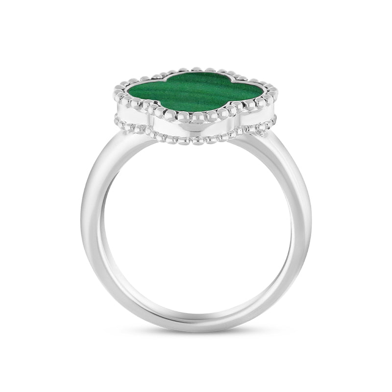 Sterling outlet silver green malachite hammered knuckle ring