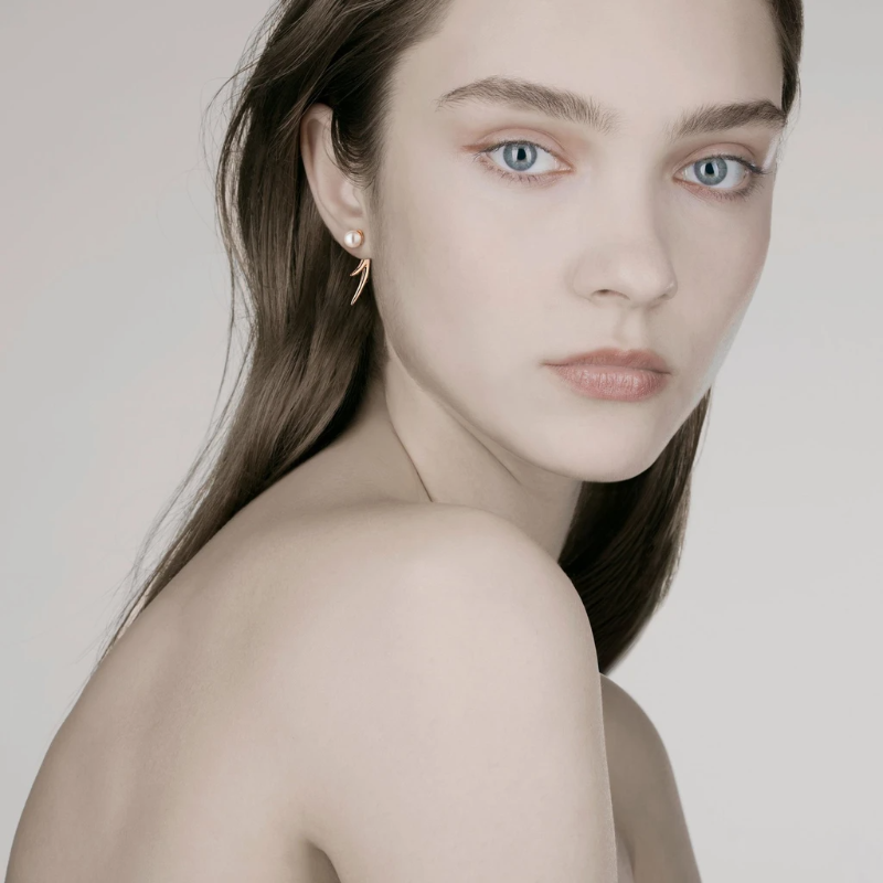 Shaun Leane 18ct Rose Gold Plated Vermeil Silver White Hooked