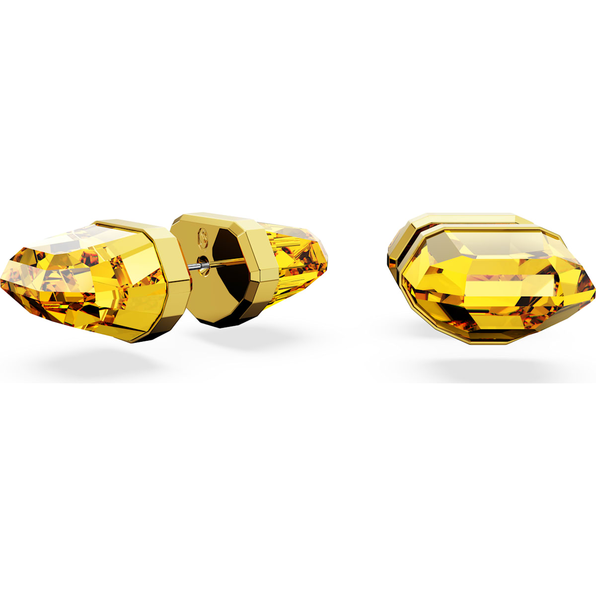 Swarovski Lucent Gold Tone Plated Yellow Crystal Stud Earrings 5626605 ...