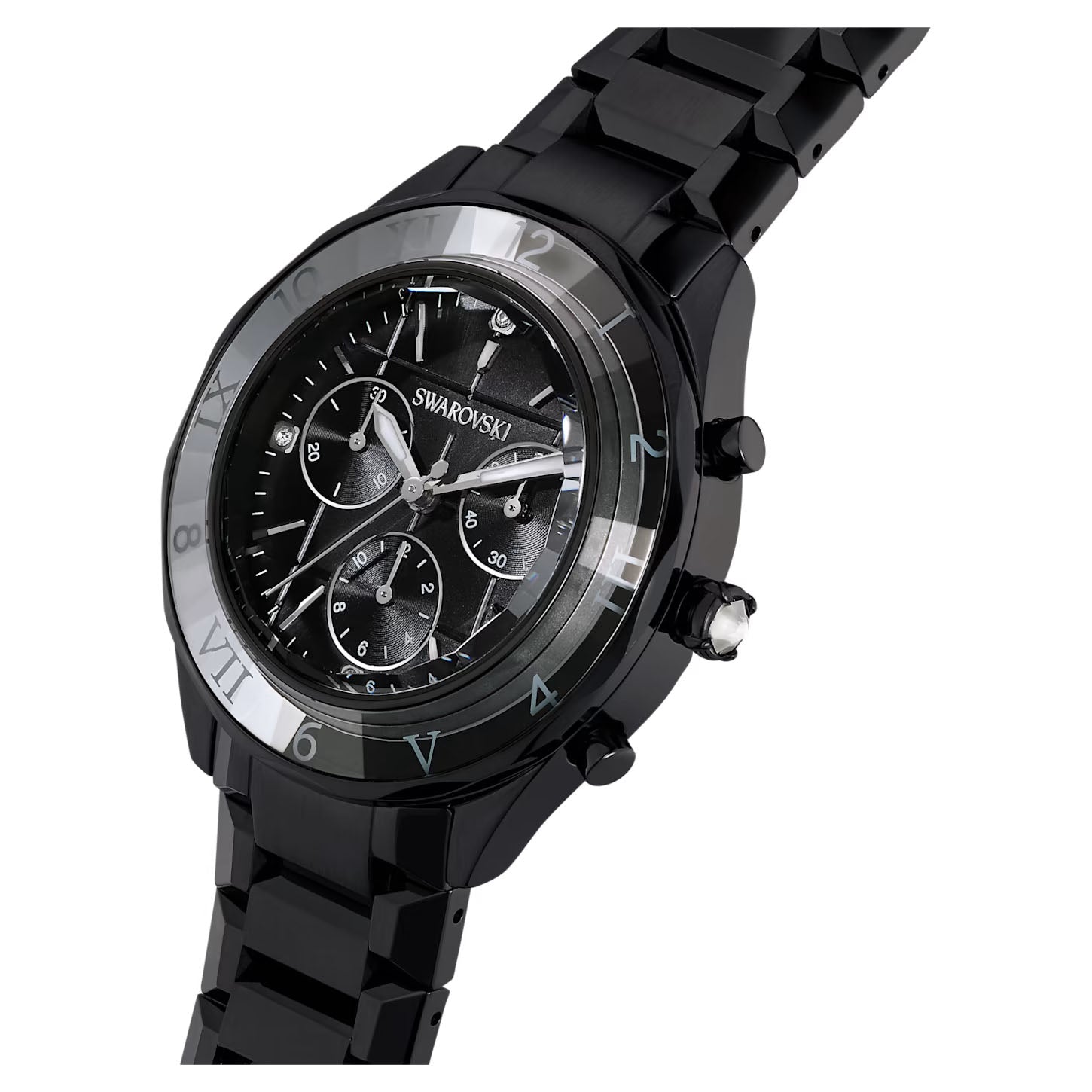 Swarovski best sale black watch