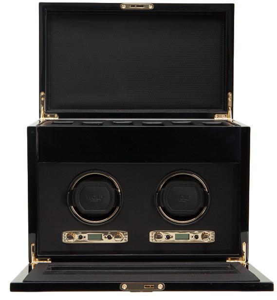 WOLF Watch Winder Savoy Double With Storage Burl 454610 W